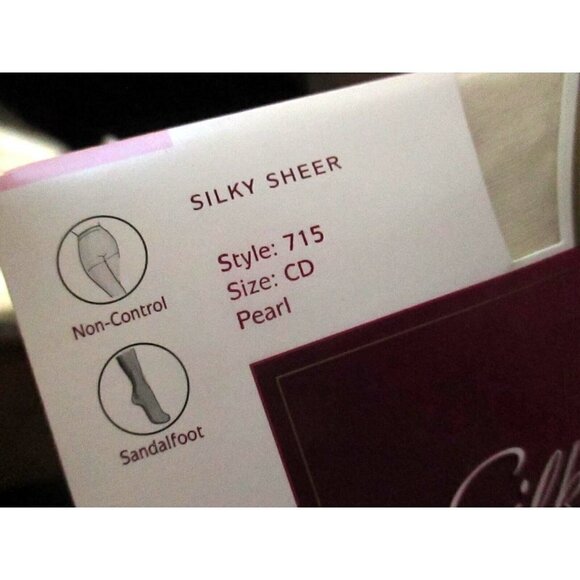 Panty Hose  Hanes Silk Reflections Silky Sheer 715 CD Pearl White Non Control - Picture 2 of 2